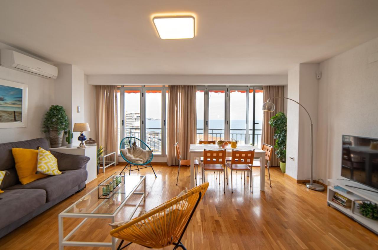 Atico De Lujo Con Vistas Al Mar, Primera Linea Playa Del Postiguet 알리칸테 외부 사진